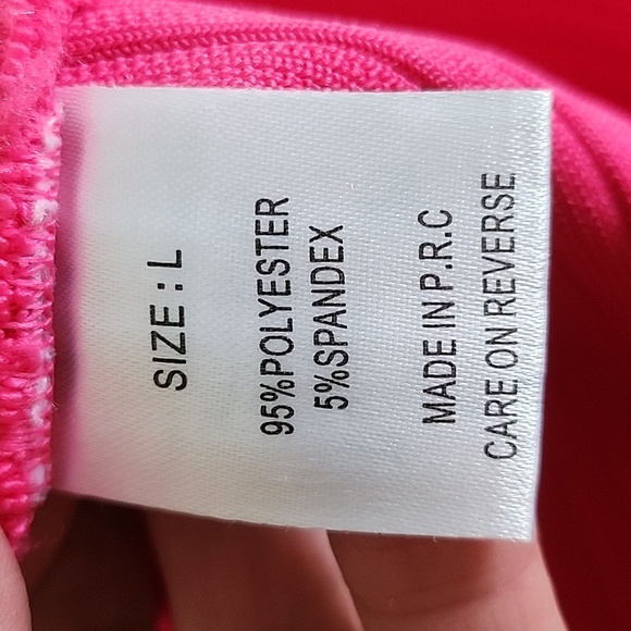 HOT HOT HOT PINK BODYCON MIDI DRESS, SZ L - Picture 4 of 5